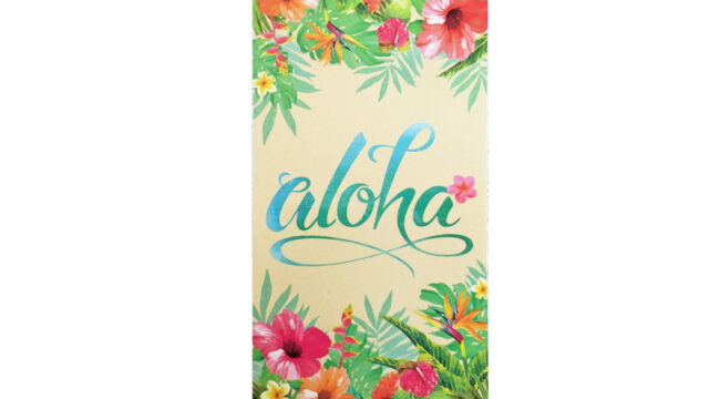 ハワイ柄のALOHA花柄バスタオル・ビーチタオル
